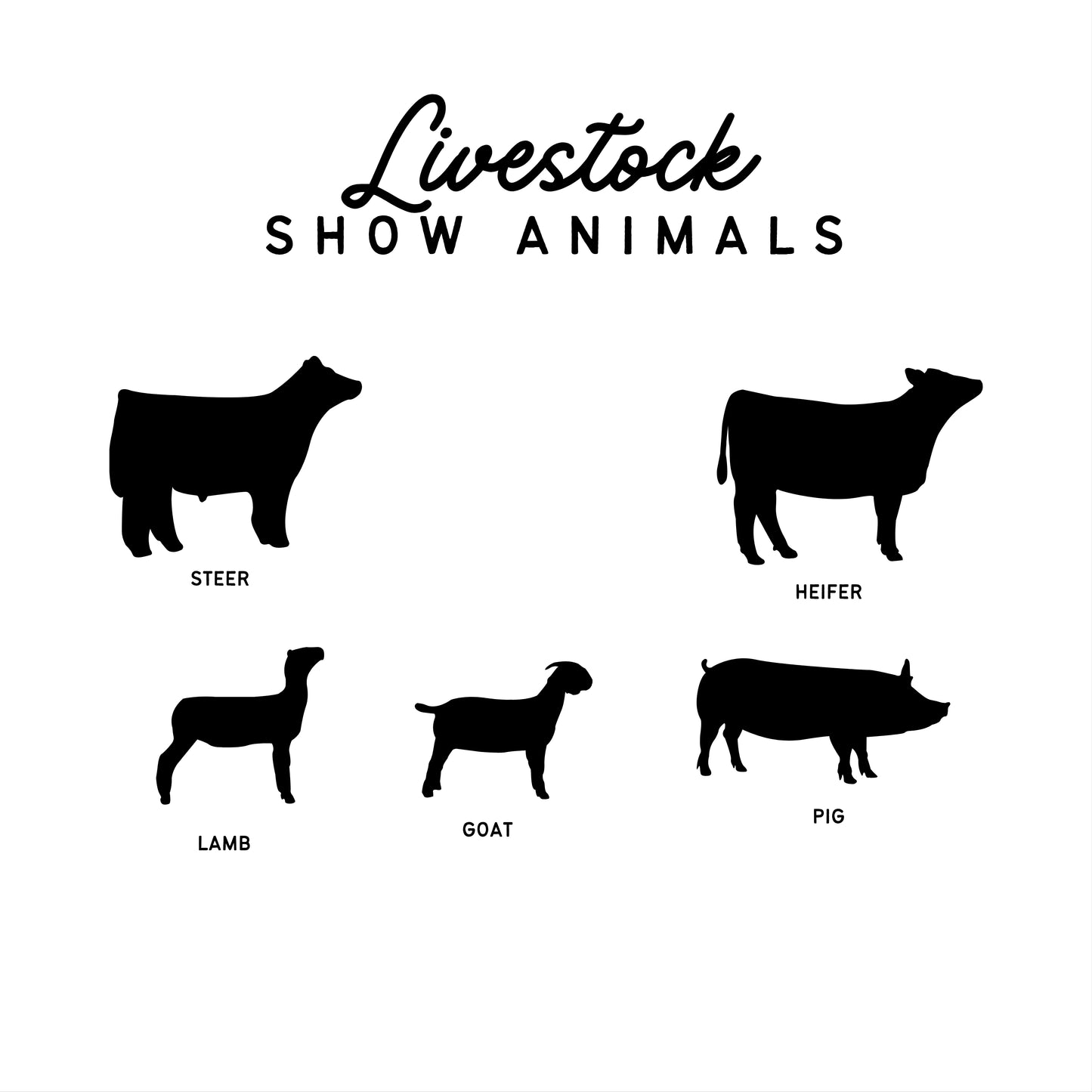 Livestock Show Animal Spoon Set