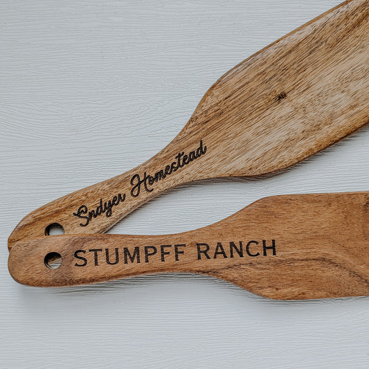 Teak Spurtle  - Custom Name